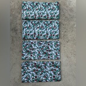 Set of 4 Crate&Barrel Block Printed Napkins